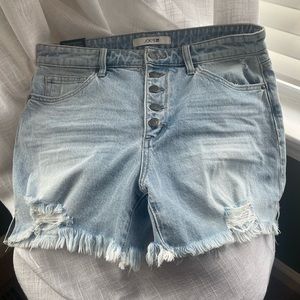 Joe’s High Waisted Ripped Denim Shorts (size 31)